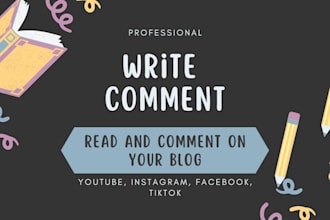 write read and comment for your blog, manuscript, post or website