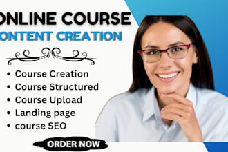 structure kajabi course website, course landing page, website for online course