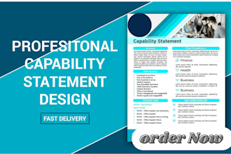 design capability statement government capability statement government contract