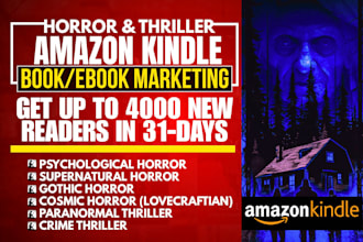 do amazon kindle book promotion, horror ebook marketing, thriller book sales