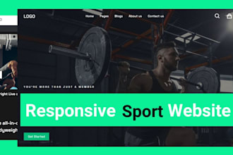 create a sport website, fitness or personal training website