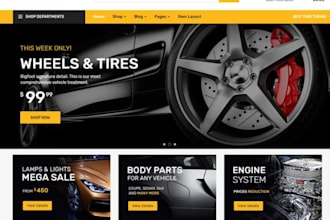 design auto part shopify store auto part dropshipping website