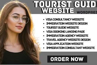 tourist guides and visa consultancy website immigration booking and landing page