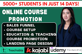 do udemy online course promotion kajabi education and teaching course promotion