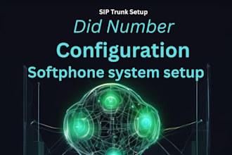 set up sip trunk, did numbers, and twilio, telnyx auto dialer softphone system