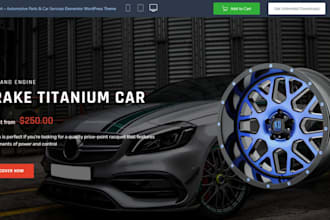 build auto part shopify store automotive website auto repair automobile website