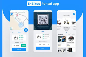 build a bike rental app, e scooter app, rental app with advanced features