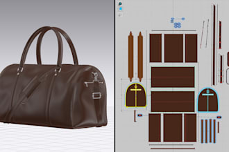 create ultrarealistic 3d bag animation, bag design, 3d bag model, 3d bag render