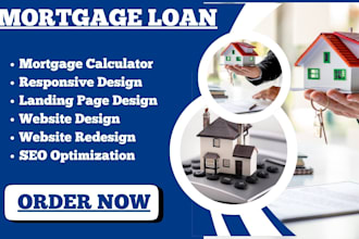 mortgage loan website, mortgage loan calculator website, mortgage landing page