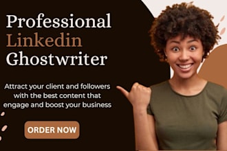 ghostwrite engaging linkedin posts and articles, sales and marketing manager