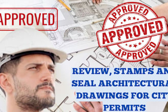 provide pe stamped architectural, structural, and mep drawings for city permits