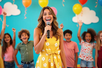 write nursery rhymes, kids songs, children music  and sing for your kids