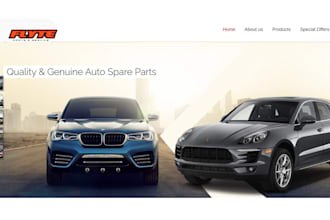 design auto parts shopify store car dealer website automotive listing website