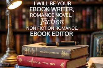 be your ebook writer, romance novel, fiction, non fiction romance, ebook editor