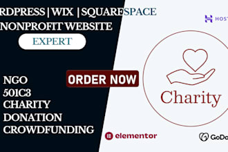 nonprofit website for charity donation fundraising 501c3 crowdfunding and ngo