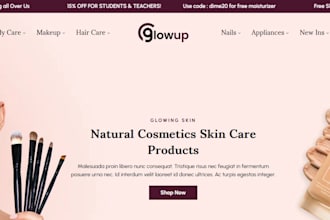 design elegant skin care shopify store website ecommerce website store dropshipp