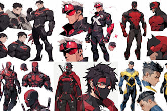 draw superhero character or marvel style comic book