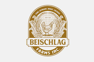 design grows crops and grows chickens logo