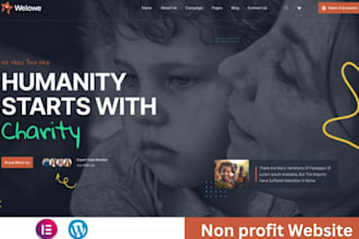 design wordpress nonprofit website for charity ngo donation