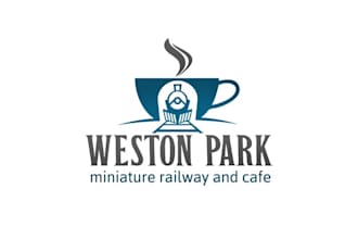 design magnificent railway and cafe logo