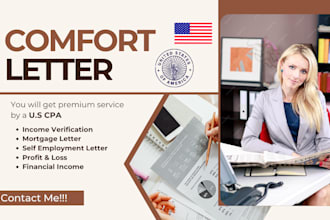 do attestation CPA comfort mortgage self employment income verification letter