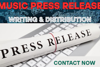 do  music press release, crypto press release, and distribution