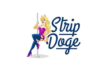 make high resolution strip club crypto mascot logo