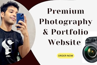 create a premium photography and portfolio website