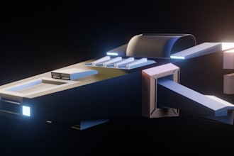 do custom spaceship model, hard surface modeling, car part prototype, 3d weapon