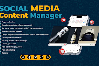 do french monthly social media management content creation content posting
