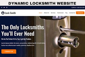 design a dynamic locksmith website locksmith landing page home security website