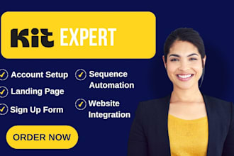 setup convertkit account kit landing page kit automation convertkit newsletter