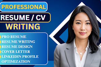 write and design CV, cover letter, resume writing, ats resume, optimize linkedin