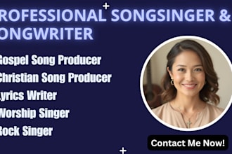 be your christian female singer, songwriter, music producer, lyrics writer