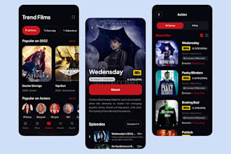 develop professional ott app for android, ios, smart TV and web streaming