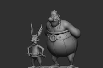 create 3d toy stl file,action pose character, miniature, print comic figurine