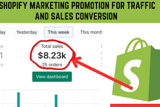 boost shopify seo sales funnel socail media promotion marketing traffic
