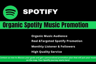 organically promote your spotify music to boost streams, listeners and exposure