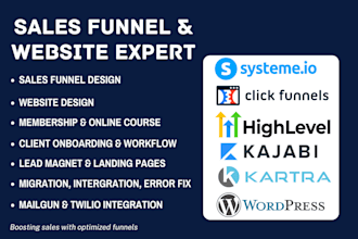 clone figma, design systeme io funnel, clickfunnels, gohighlevel website, kajabi