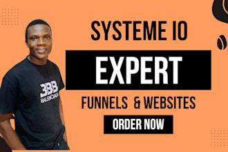 build sales funnel, landing pages, affiliate programs, website on systeme io