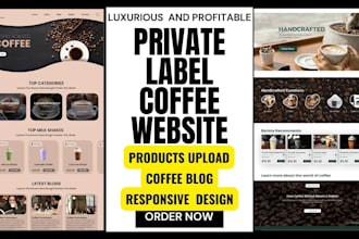 build profitable private label coffee website cafe coffee ecommerce store