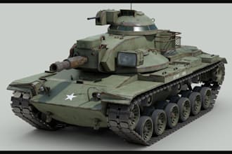 sculpt 3d tank model, hard surface, world war ii tank model for 3d printing