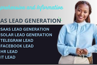be high converting lead generation active saas lead and solar lead generation