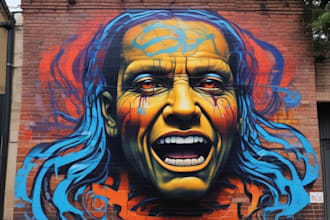 create graffiti art design for your logo or word