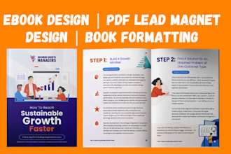 do attractive ebook PDF lead magnet design, book formatting and book typesetting