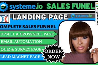 build sales funnel in systeme io, gohighlevel, systeme io landing page design