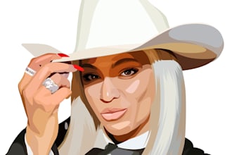 draw a cartoon vector portrait from your photo