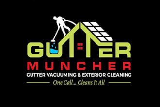 design unique home property cleaning logo