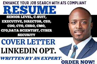 craft ats optimized executive, director, c suite, senior level, ciso, coo resume
