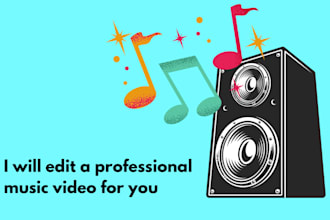 edit a professional music video for you